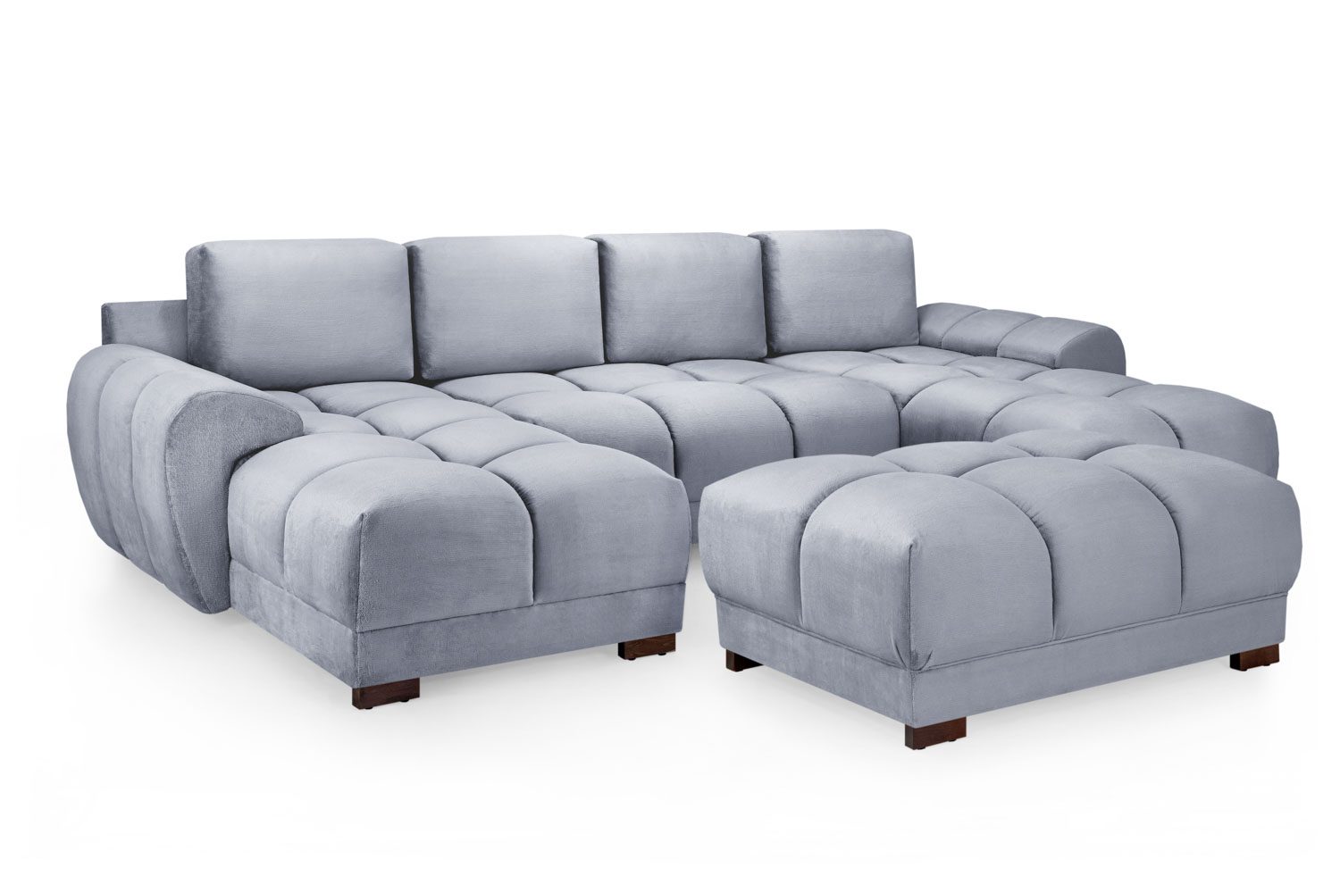 Azzuro Sofa Grey U Shape Corner - Image 8